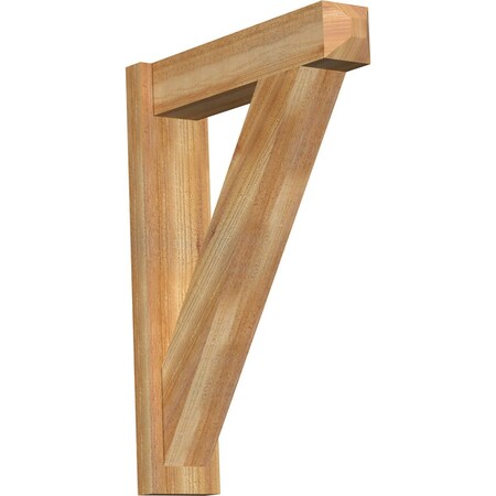 Ekena Millwork Traditional Rough Sawn Craftsman Outlooker, Western Red Cedar, 6"W x 24"D x 32"H OUT06X24X32TRA04RWR